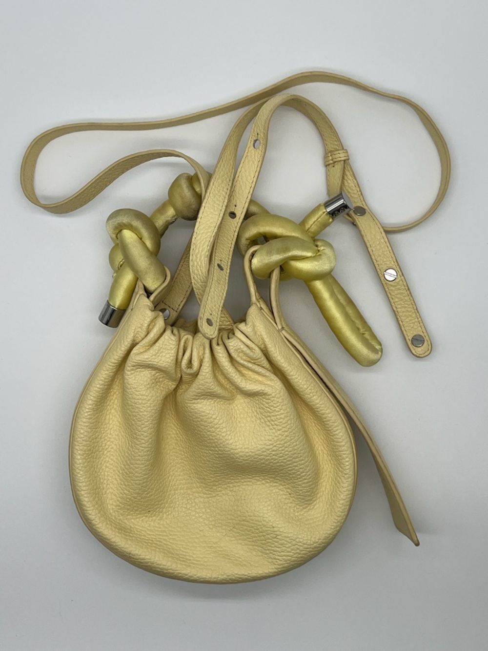 Behno New York Mini Crossbody Bag Leather Knot Dumpling Bag